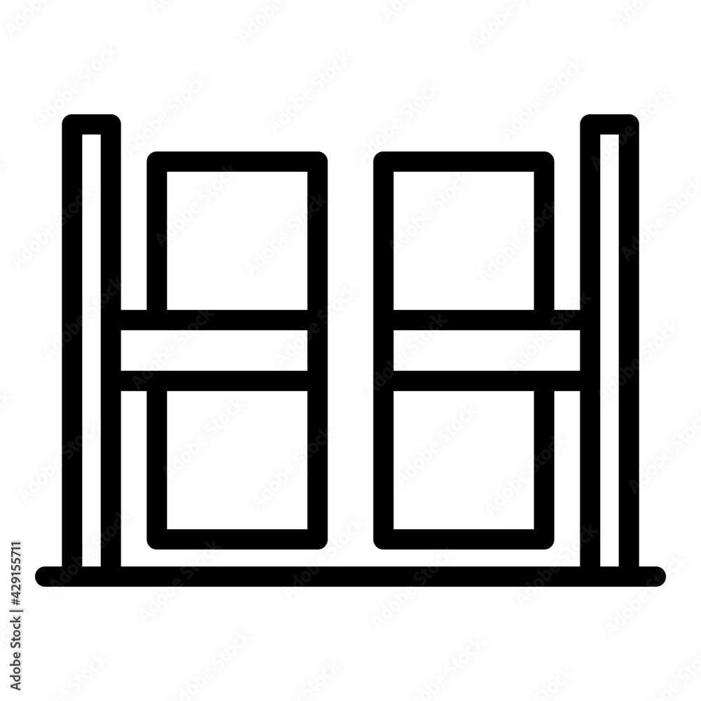 Poster smart gate system icon. outline smart gate system vector icon for web design isolated on white backg