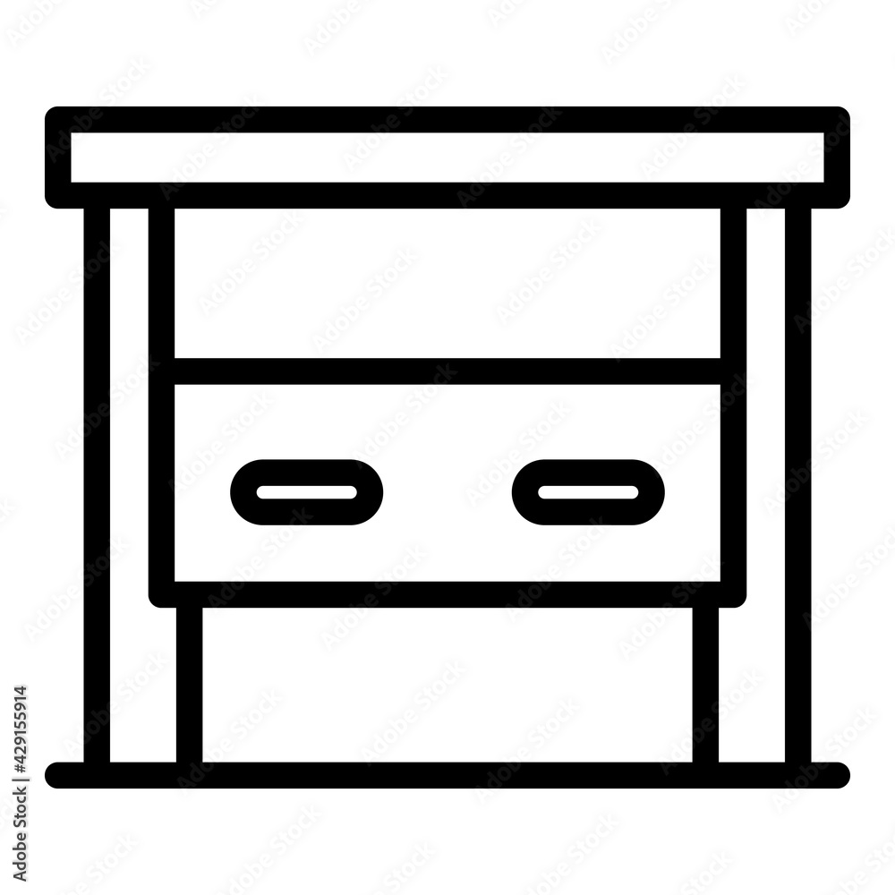 Poster auto gate icon. outline auto gate vector icon for web design isolated on white background