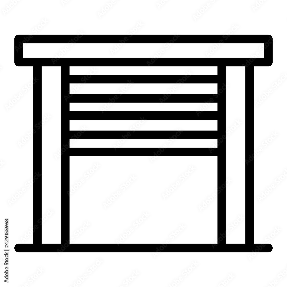 Poster click automatic gate icon. outline click automatic gate vector icon for web design isolated on white