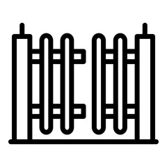 Internet control gate icon. Outline Internet control gate vector icon for web design isolated on white background