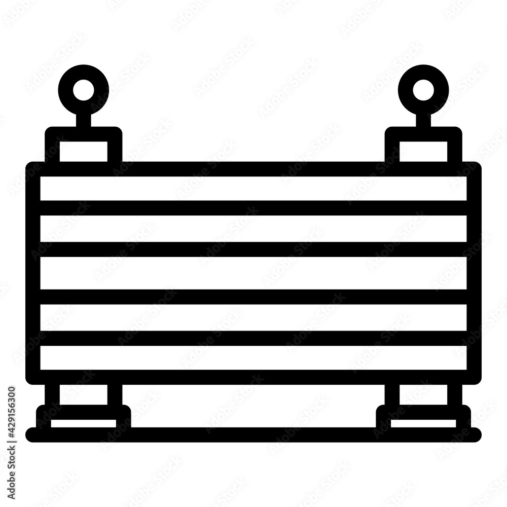Poster automatic gate tool icon. outline automatic gate tool vector icon for web design isolated on white b