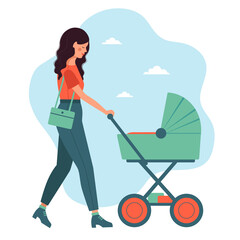 woman with a stroller