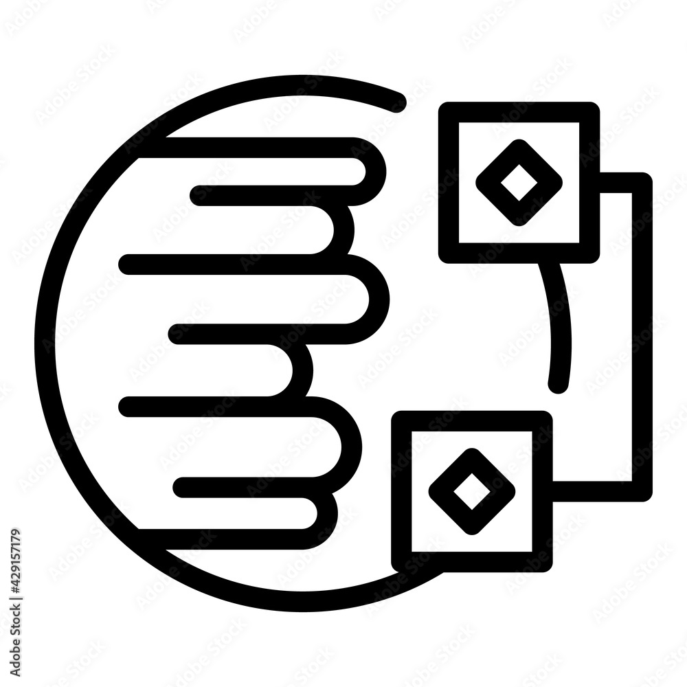 Poster blockchain transaction icon. outline blockchain transaction vector icon for web design isolated on w