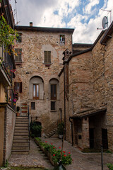 Altstadt von Castell'Arquato in der Emilia-Romagna in Italien 