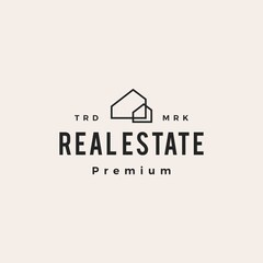 house home real estate hipster vintage logo vector icon illustration