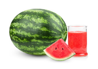 Watermelon Smoothie isolated on white background