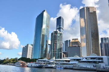 Fototapeta na wymiar Skyscrapers, modern office building in Brisbane, Australia