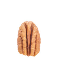 Pecans nut isolated on white background.