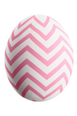 Large picture of an isolated easter egg with a stripes pattern.