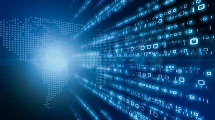 Obraz premium デジタル営業 在宅勤務 テレワーク IoTによる大都市のデジタル化 背景画像のイメージ