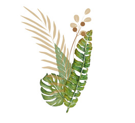 Tropical watercolor bouquet