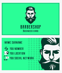 barbershop business card template	