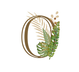 Tropical watercolor number 0