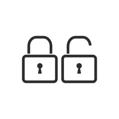 Padlock Line Icon Illustration