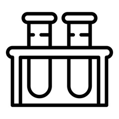 Analysis tubes icon. Outline Analysis tubes vector icon for web design isolated on white background
