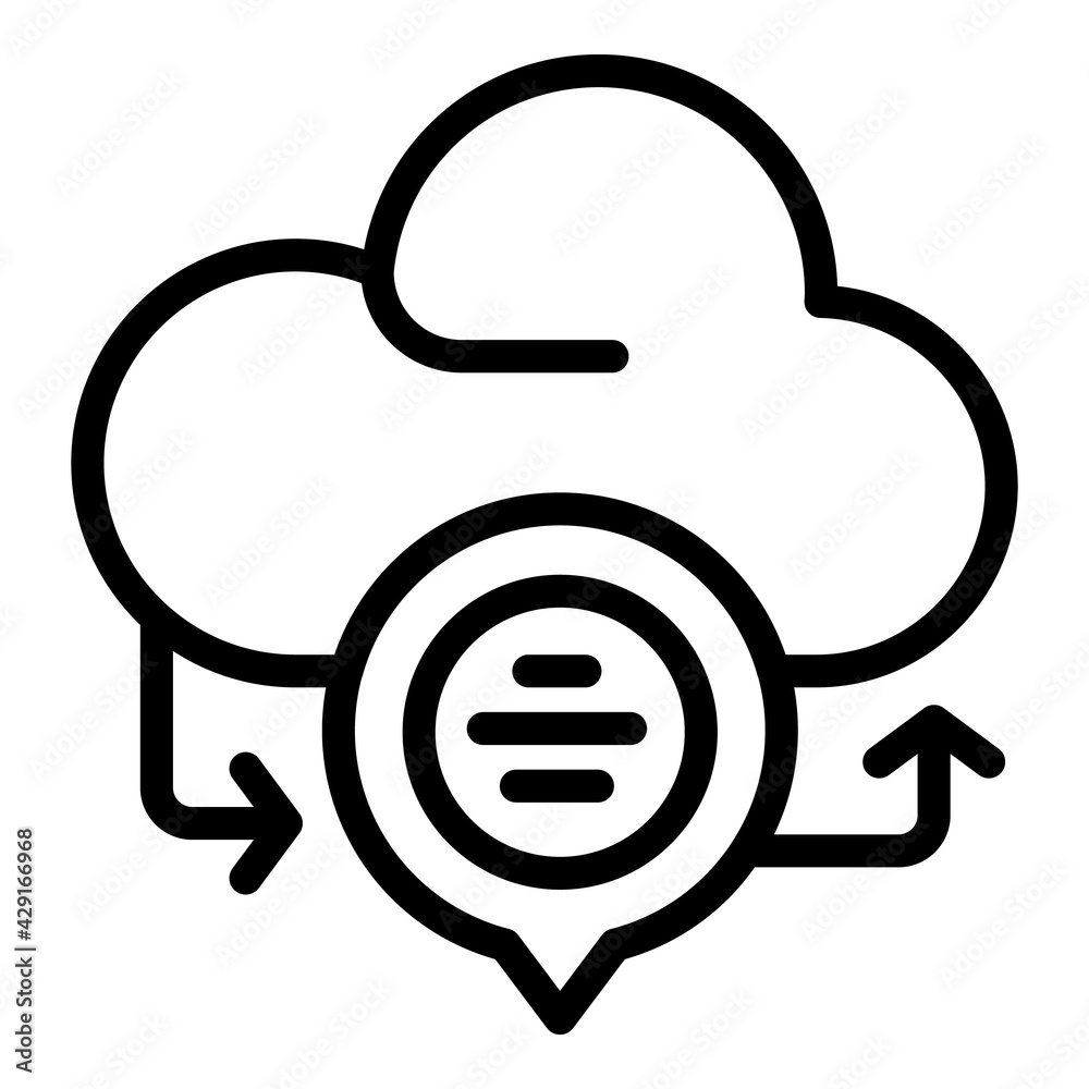 Poster chat system icon. outline chat system vector icon for web design isolated on white background