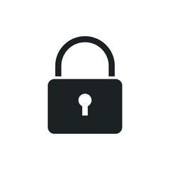 Lock Icon close. flat design Padlock illustration