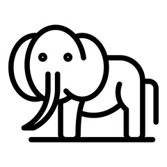 Safari elephant icon. Outline Safari elephant vector icon for web design isolated on white background