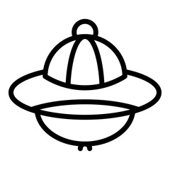 Safari hat icon. Outline Safari hat vector icon for web design isolated on white background