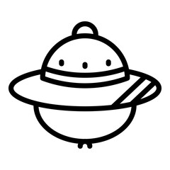 Safari hunting hat icon. Outline Safari hunting hat vector icon for web design isolated on white background