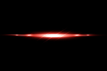 Red laser beams dividers lens flare