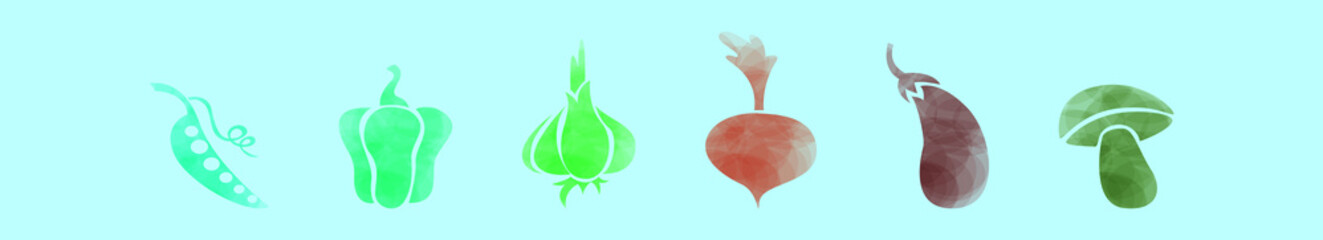 set of fresh vegetable cartoon icon design template with carrot. vector illustration isolated on blue background