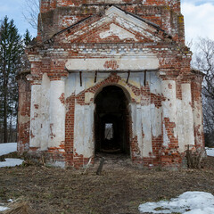 old abandoned Orthodox bell tower