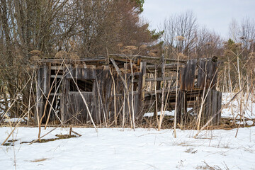 house in a ruined village