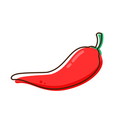 Chilli cartoon vector. Chillii on white background.