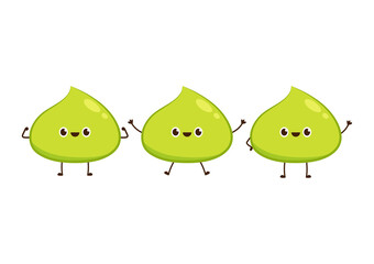 Wasabi character design. wasabi vector .on white background. wallpaper.