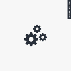 Mechanism, gear, premium quality flat icon