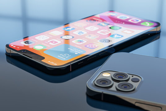 iPhone 13 Pro photorealistic render based on recent leaks. Illustration for articles