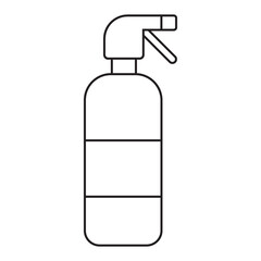 Spray for cleaning glasses in spray bottle. Black and white icon. Vector Illustration
