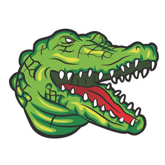 Cartoon crocodile with big teeth