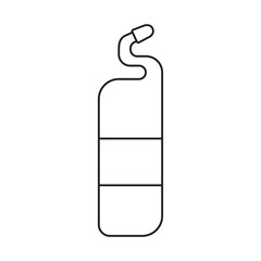 Toilet Cleaner - Toilet Gel Liquid. Black and white icon. Vector Illustration