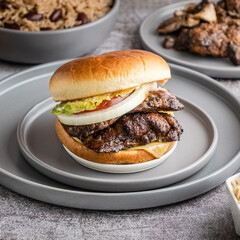 Jerk Chicken Boneless Burger