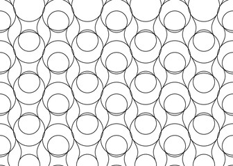 Grid. Abstract background with a linear geometric pattern of circles.