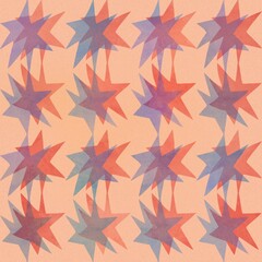 Naklejka premium Abstract seamless geometric pattern with stars