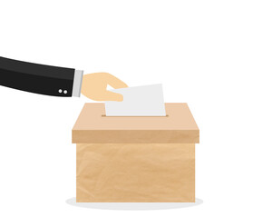 Voter (sur fond blanc) - bulletin de vote