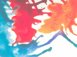 Bright Paint Swatch Pattern. Watercolor Art