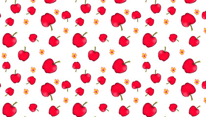 seamless pattern with apple, cartoon apple pattern