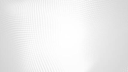 Dot white gray wave light technology texture background. Abstract big data digital concept. 3d rendering.