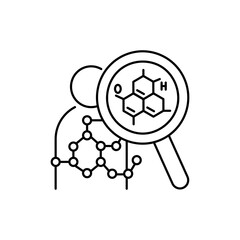 Obraz premium Biochemistry color line icon. Pictogram for web page, mobile app