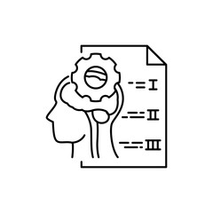 Psychobiology color line icon. Pictogram for web page, mobile app