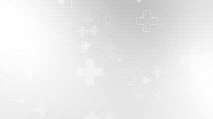 Obraz premium Abstract medical white gray cross pattern background.