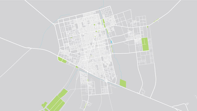 Urban Vector City Map Of Hafar Al Batin, Saudi Arabia, Middle East