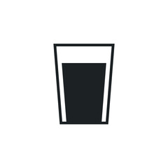 Drinking glass simple vector icon 