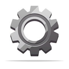 Metal gear vector isolated illustration