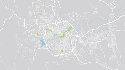 Urban vector city map of Abha, Saudi Arabia, Middle East