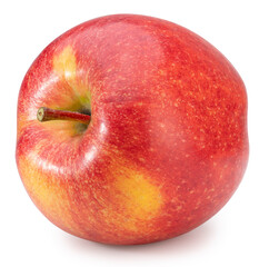 Fresh Red apple isolated on white background, Red Envy apple with leaves on white background With clipping path